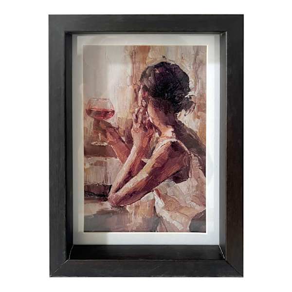 Providence Woman with Wine Shadowbox, 5x7