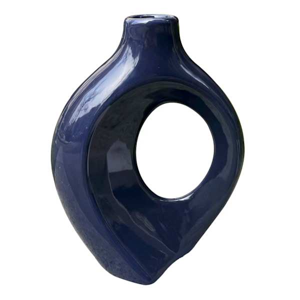 Crosby St. Blue Ceramic Vase, 8"