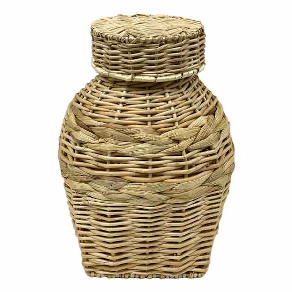 Honeybloom Rattan Jar, 10"