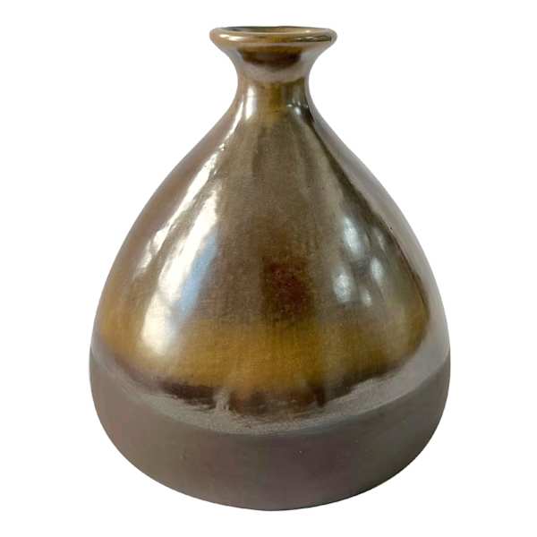 Honeybloom Brown Ceramic Vase, 7.5"