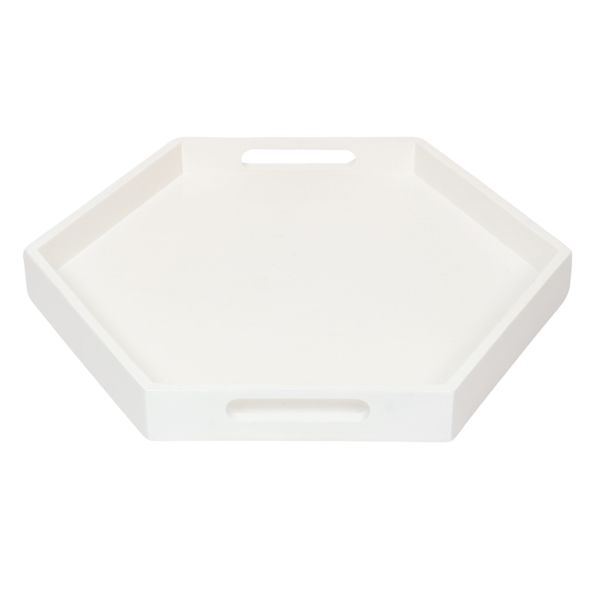 White Acacia Tray, 17x7x2