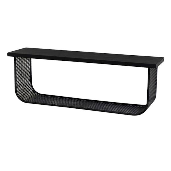Ty Pennington Black Metal & Wood Shelf, 24x8
