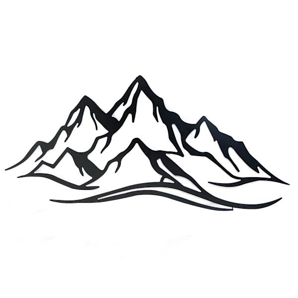 Ty Pennington Black Mountain Metal Wall Art, 29x13