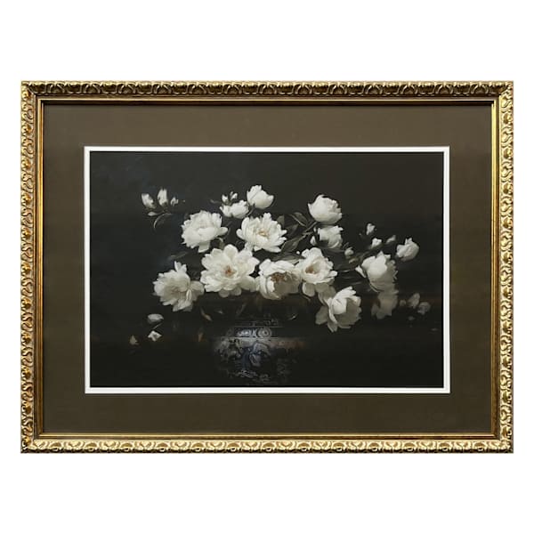 Glass Framed Floral in The Dark Wall Art, 21x27
