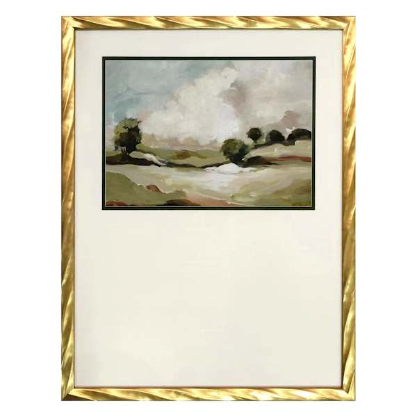 Glass Framed Pastoral Land Wall Art, 25x19