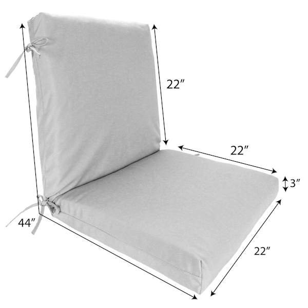 Providence Navy Blue Awning Striped Outdoor Hinged Cushion