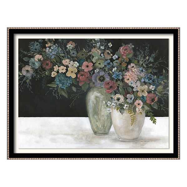 Glass Framed Floral Print Wall Art, 43x33