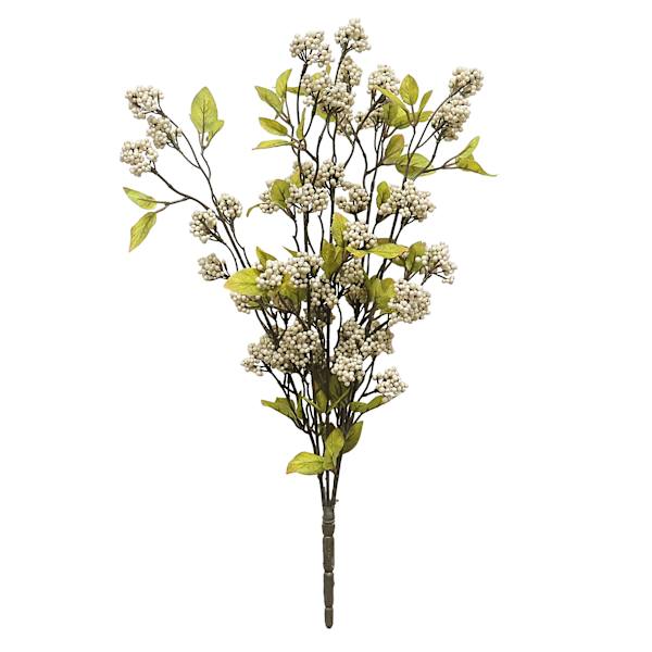 White 5-Branch Berry Bush, 18"