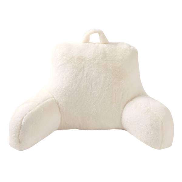 Ivory Faux Rabbit Fur Backrest