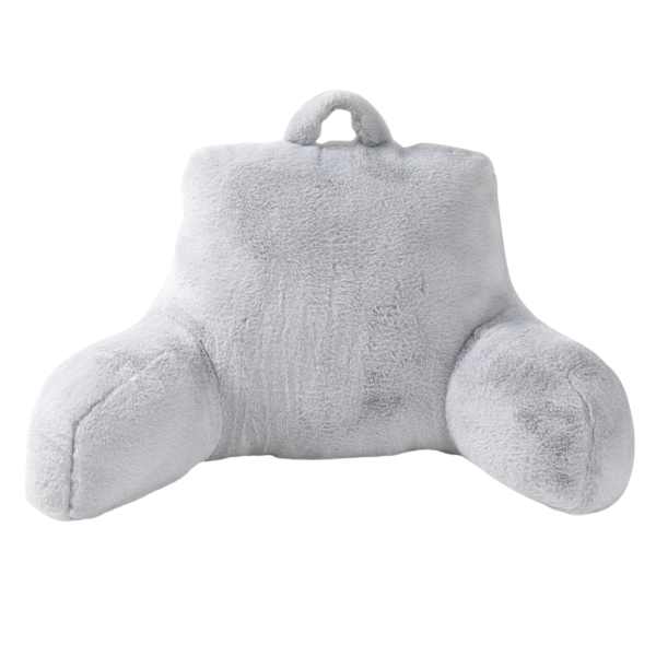 Grey Faux Rabbit Fur Backrest