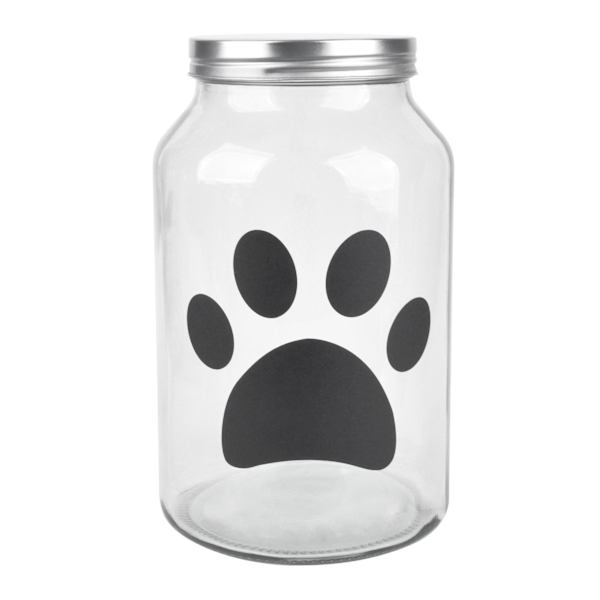 Buddy Chalkboard Paw Clear Glass Canister, Large