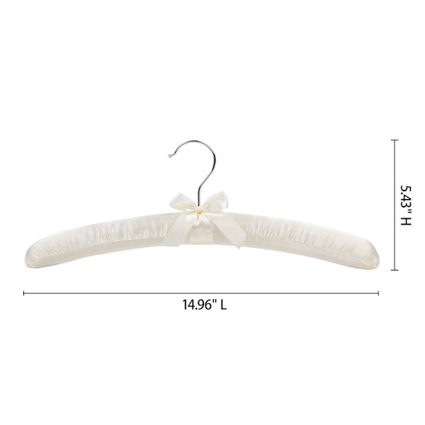 6-Piece Satin Hangers, Ivory
