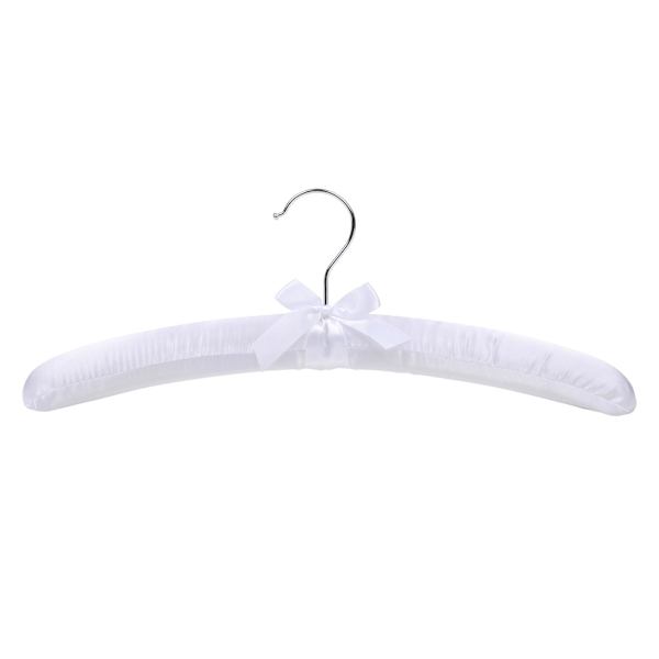 6-Piece Satin Hangers, White