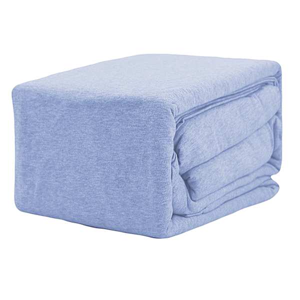 4-Piece Blue Jersey Sheet Set, King