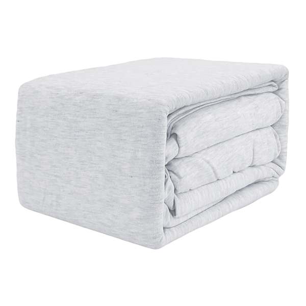 4-Piece Light Grey Jersey Sheet Set, King