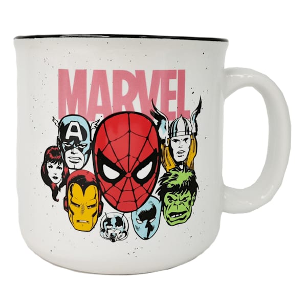 Marvel Comics Retro Character Faces Ceramic Mug, 20oz