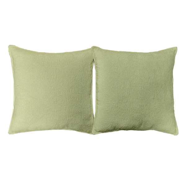 2-Pack Green Textured Chenille Throw Pillows, 18"