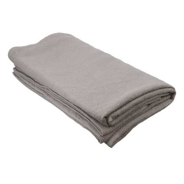 Found & Fable 3-Piece Grey Arabesque Jacquard Coverlet Set, King