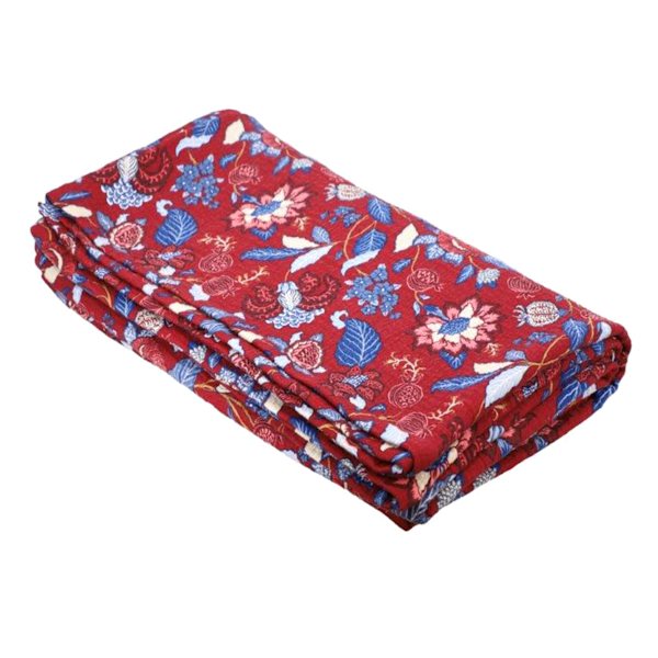 Providence 3-Piece Red Cotton Jacobean Pin Dot Jacquard Coverlet Set, King