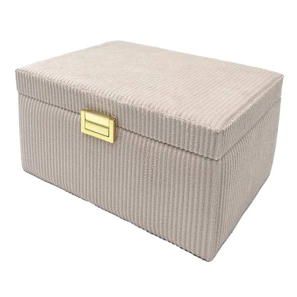 Providence Beige Velvet Box, 9x7