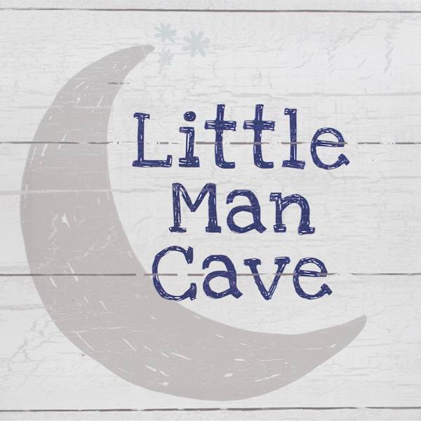 Little Man Cave Plank Canvas Wall Art, 12"