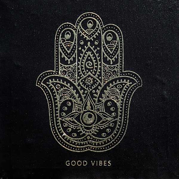 Hamsa Hand Canvas Wall Art, 12"
