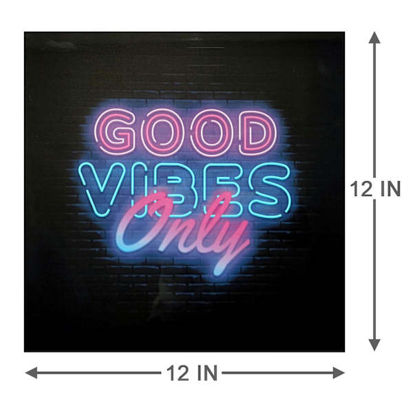 Good Vibes Only Canvas Wall Sign, 12"