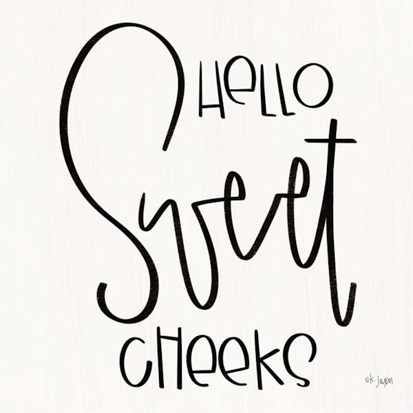 Hello Sweet Cheeks Canvas Wall Art, 12"