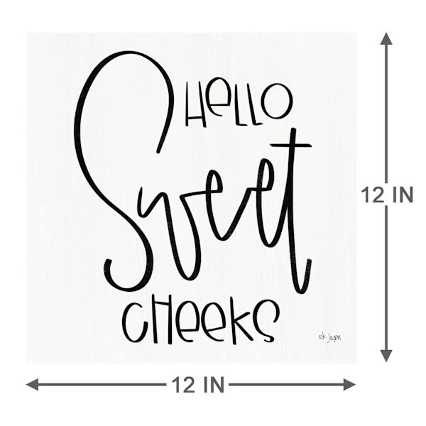 Hello Sweet Cheeks Canvas Wall Art, 12"