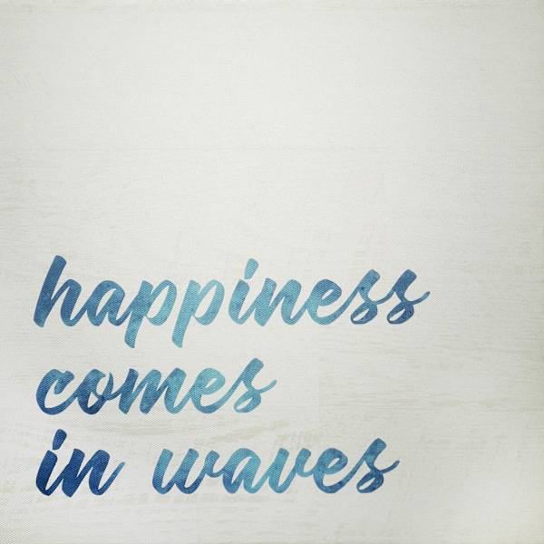 Ty Pennington Happiness Comes in Waves Canvas Wall Sign, 12"