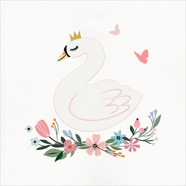 Tiny Dreamers Swan Canvas Wall Art, 12"