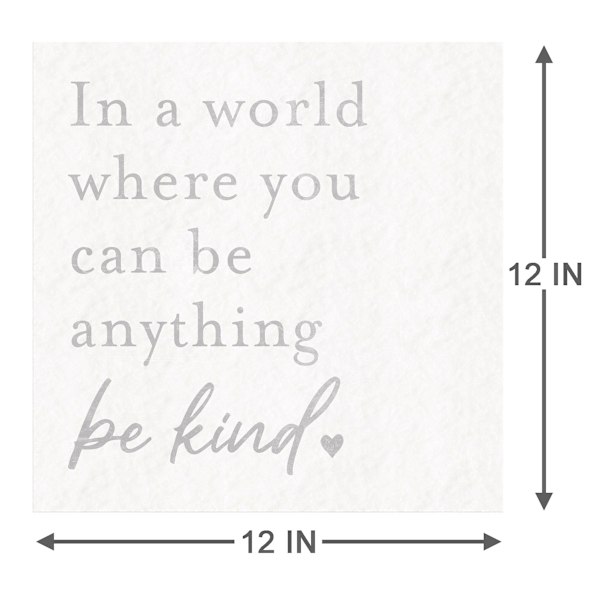 In a World Where You Can Anything Be Kind Canvas Wall Sign, 12"