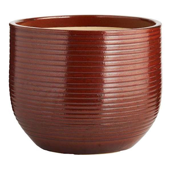 Found & Fable Red & Taupe Outdoor Planter, Large