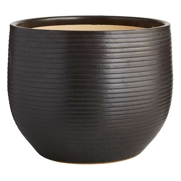 Found & Fable Black & Taupe Outdoor Planter, Large