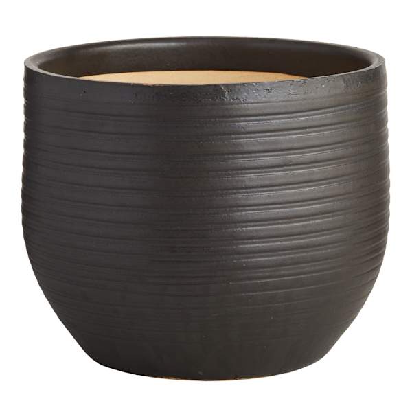 Found & Fable Black & Taupe Outdoor Planter, Medium