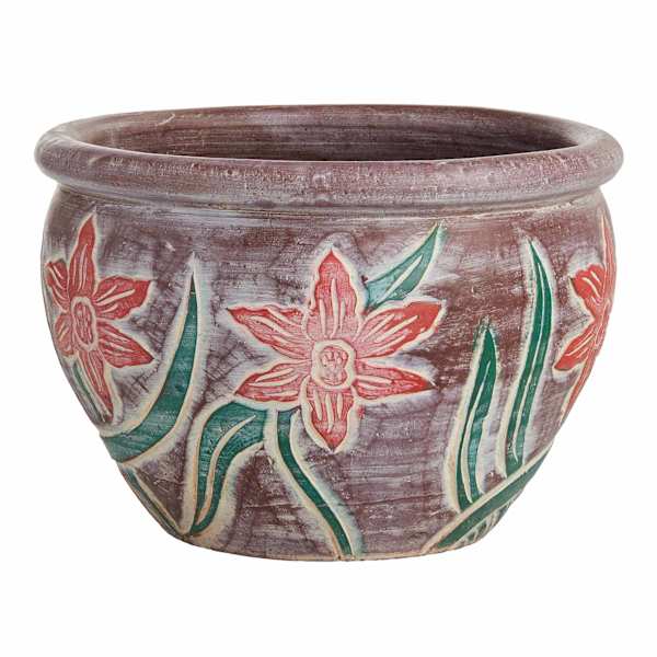 Thai Flower Outdoor Planter, Small