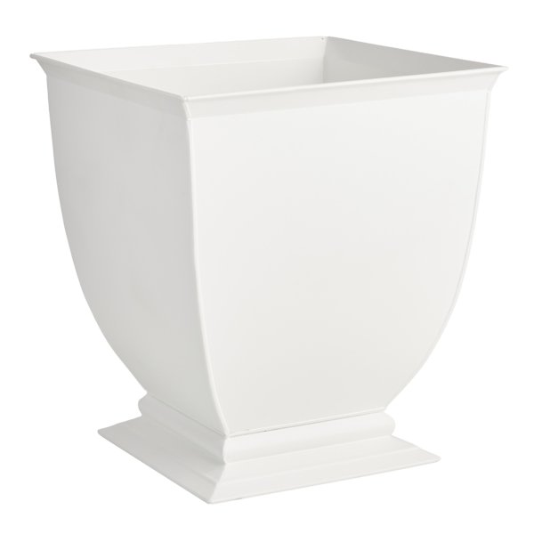 Providence Audrey White Metal Outdoor Planter, Large