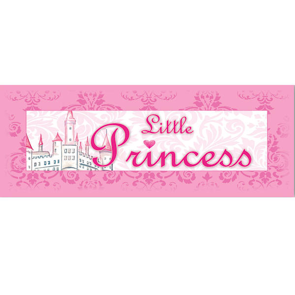 Pink Little Princess Canvas Wall Art, 12x36