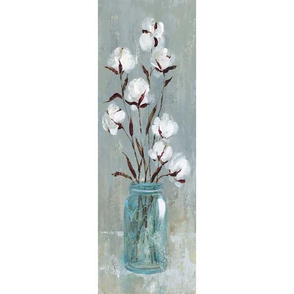 Cotton Stalks Canvas Wall Art, 12x36