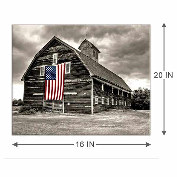 Americana Barn Textured Canvas Wall Art, 16x20