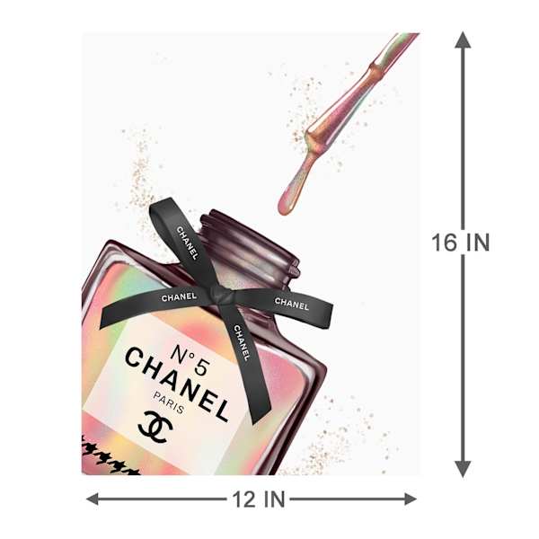 Luxury Goods Fashion Nail Polish Bottle Canvas Wall Art, 12x16