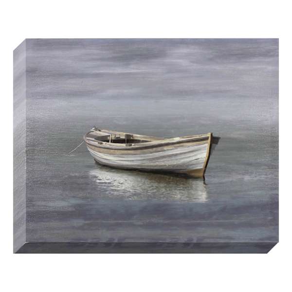 When Boats Rest Textured Canvas Wall Art, 16x20