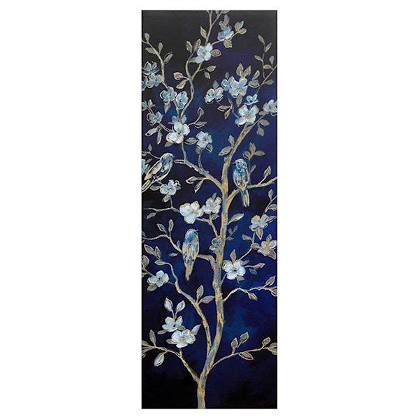 Indigo Spring Canvas Wall Art, 12x36