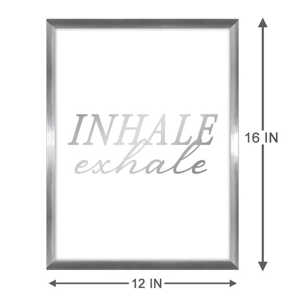 Glass Framed Inhale & Exhale Wall Sign, 12x16