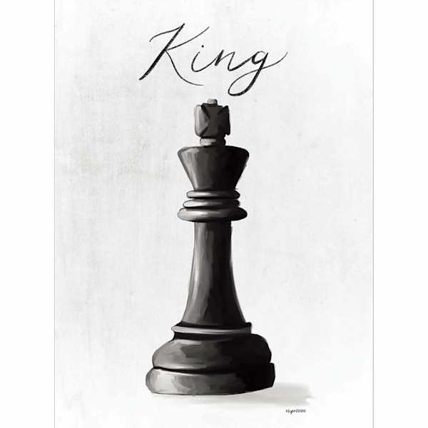 King Chess Piece Canvas Wall Art, 12x16