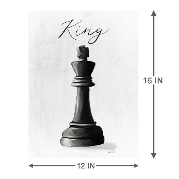 King Chess Piece Canvas Wall Art, 12x16