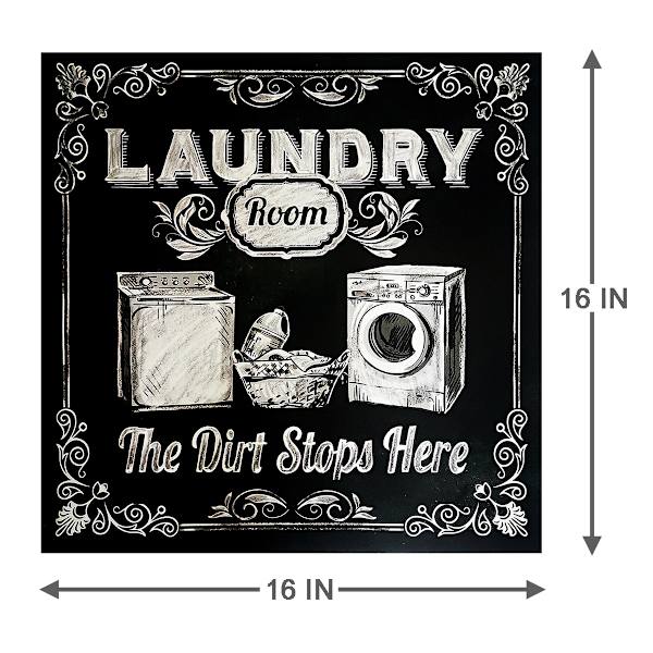 The Dirt Stops Here Canvas Wall Art, 16"