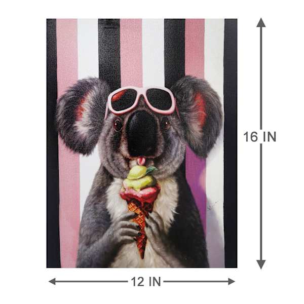 Gelato Koala Canvas Wall Art, 12x16