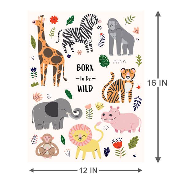 Tiny Dreamers Zoo Canvas Wall Art, 12x16