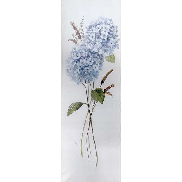 Providence Petite Blue Hydrangea Canvas Wall Art, 12x36